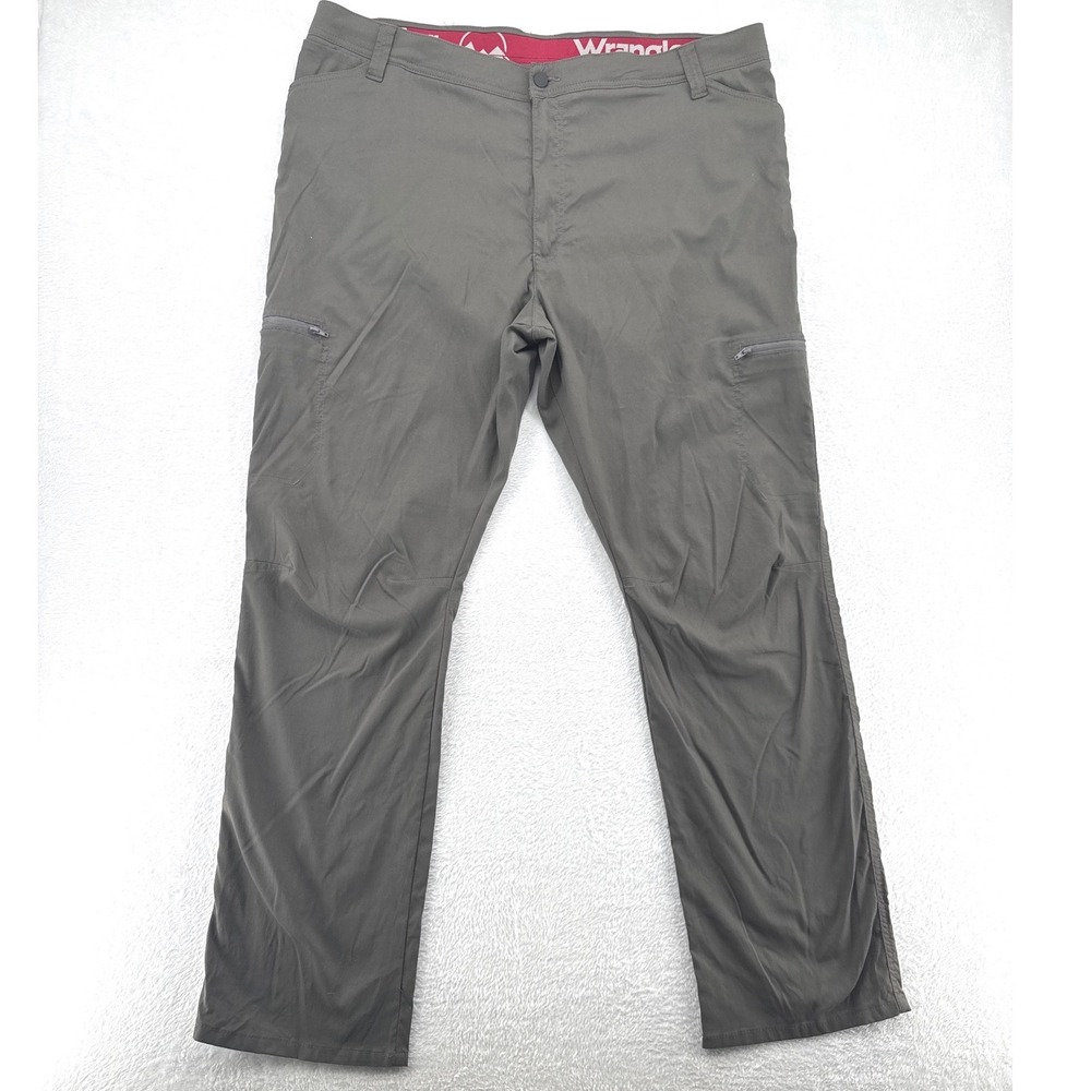 Wrangler Mens Outdoor Series Pants 44X32 Gray Stretch Utility Cargo Hiking